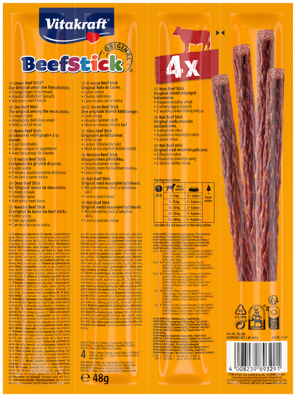 VITAKRAFT BEEF STICK 3+1