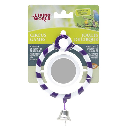 LIVING WORLD JUGUETE PARA AVES CON ESPEJO - MORADO