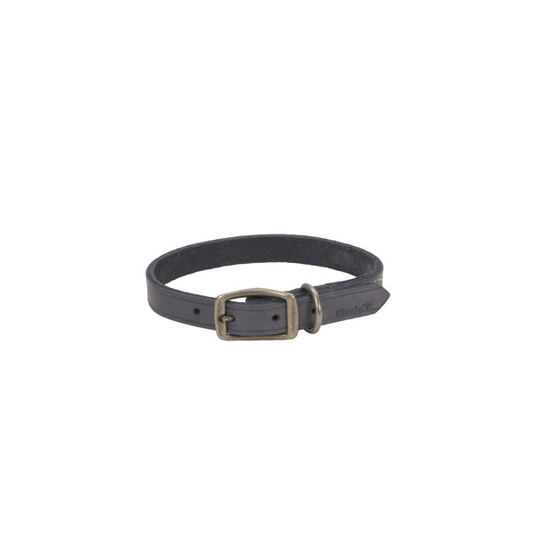 COASTAL CIRCLE-T COLLAR CUERO RUSTICO GRIS