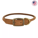 COASTAL CIRCLE-T COLLAR REDONDO CUERO RUSTICO CHOCOLATE