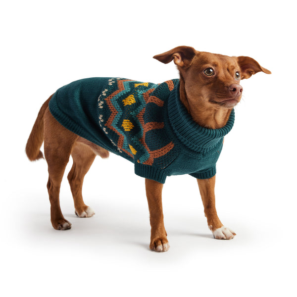 GF PET SWEATER HERITAGE VERDE AZULADO