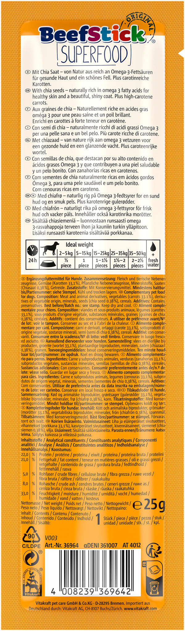 VITAKRAFT BEEF STICK SUPERFOOD