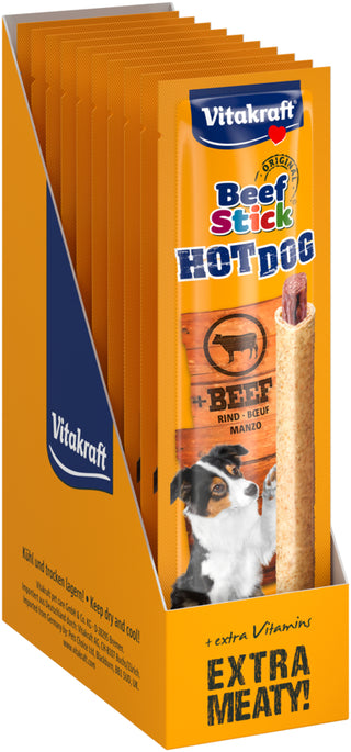VITAKRAFT BEEF STICK HOT DOG DISPLAY X 10