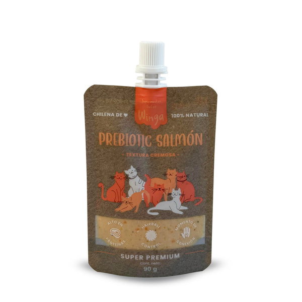 WINGA POUCH PREBIOTIC SALMON GATO DISPLAY X 15